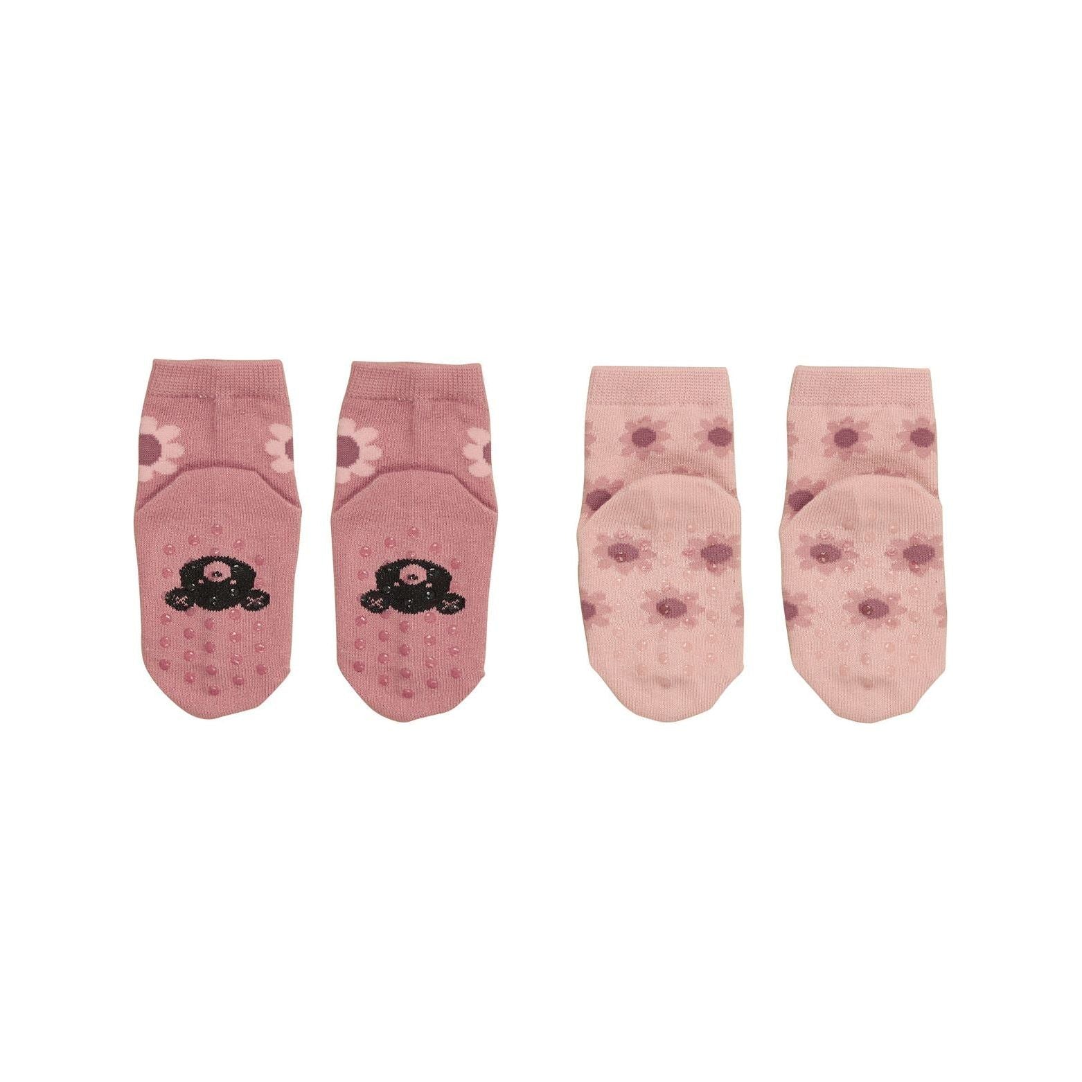 Flower 2Pk Socks Dusty Rose + Rosebud