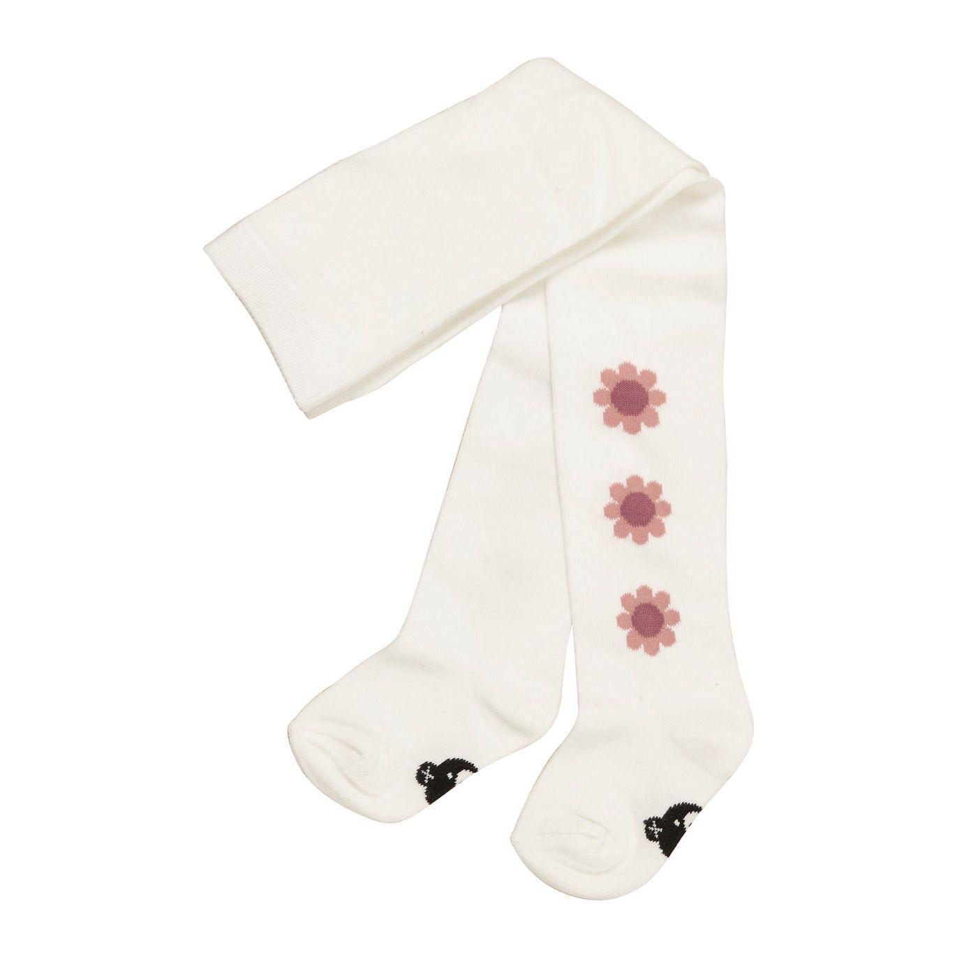 Flower Tights - Almond Milk