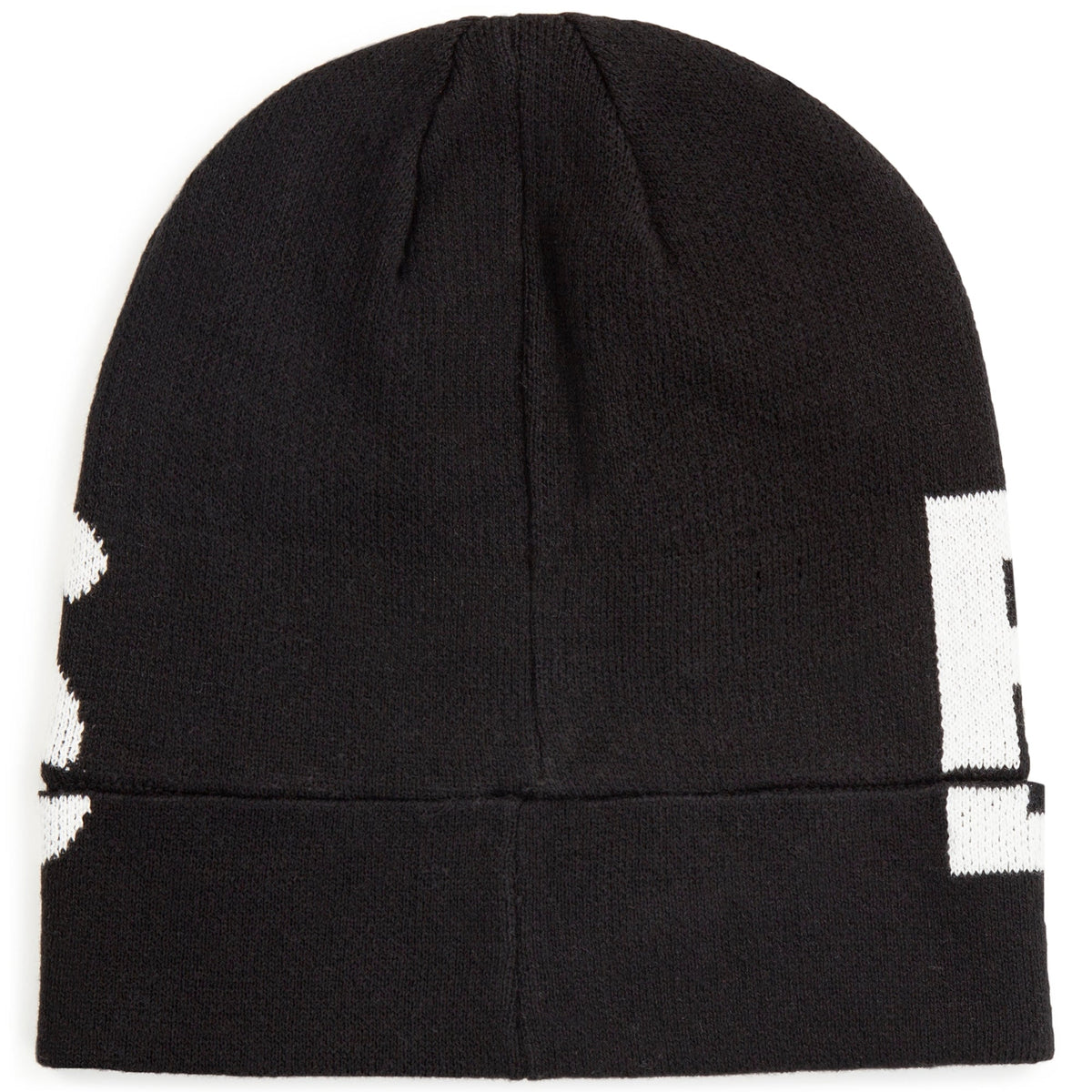 Knitted Cotton Hat - Black