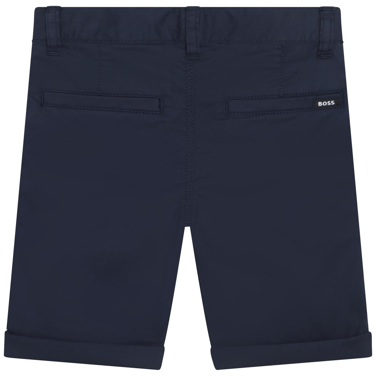 BOSS Cotton Twill Bermuda Shorts - Navy