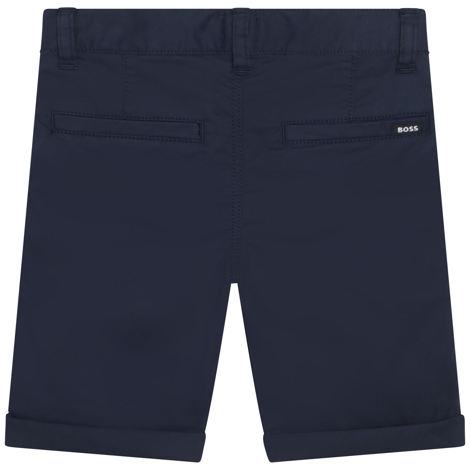 BOSS Cotton Twill Bermuda Shorts - Navy