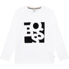 BOSS Fitted Cotton T-Shirt - White