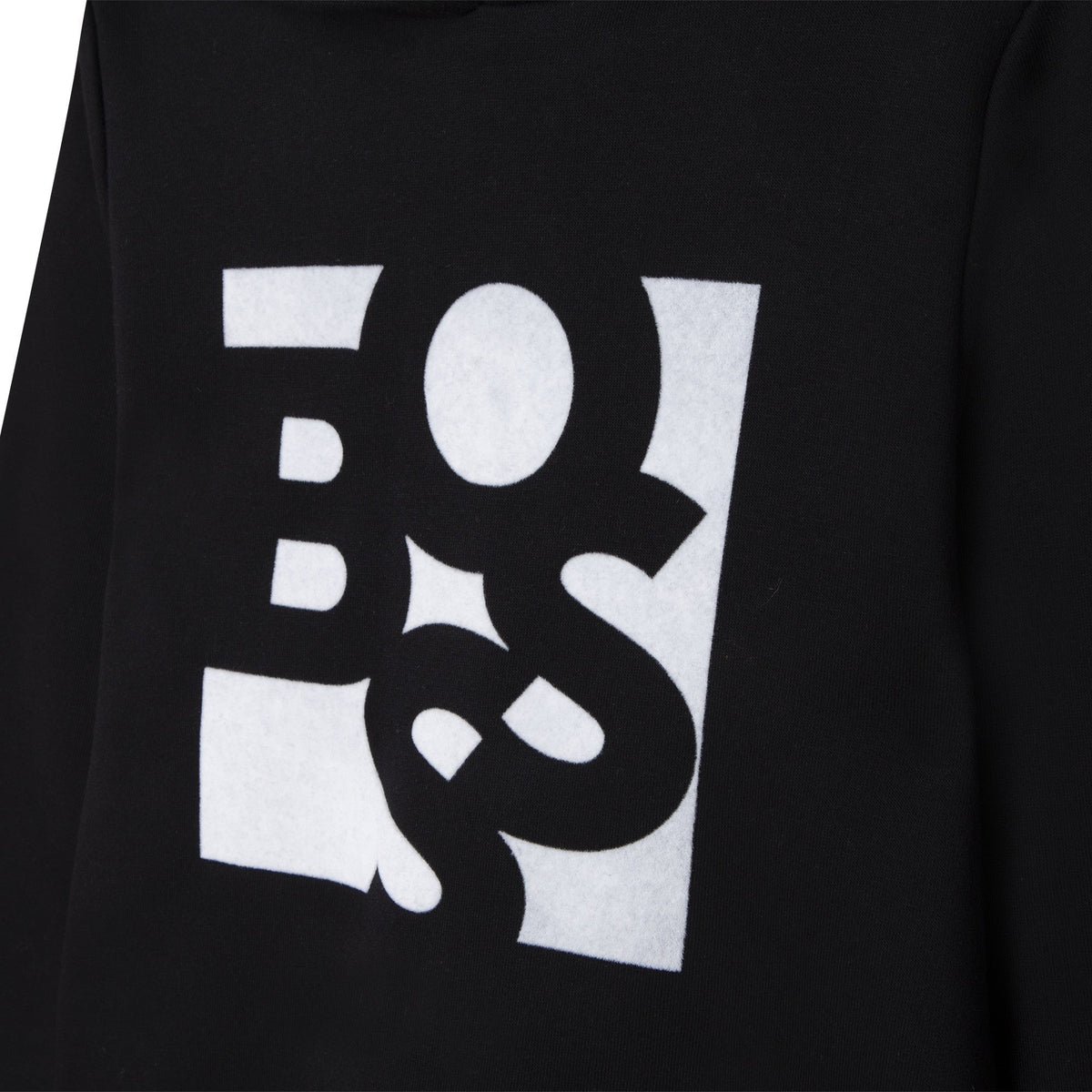 Hooded Printed Sweatshirt - Black