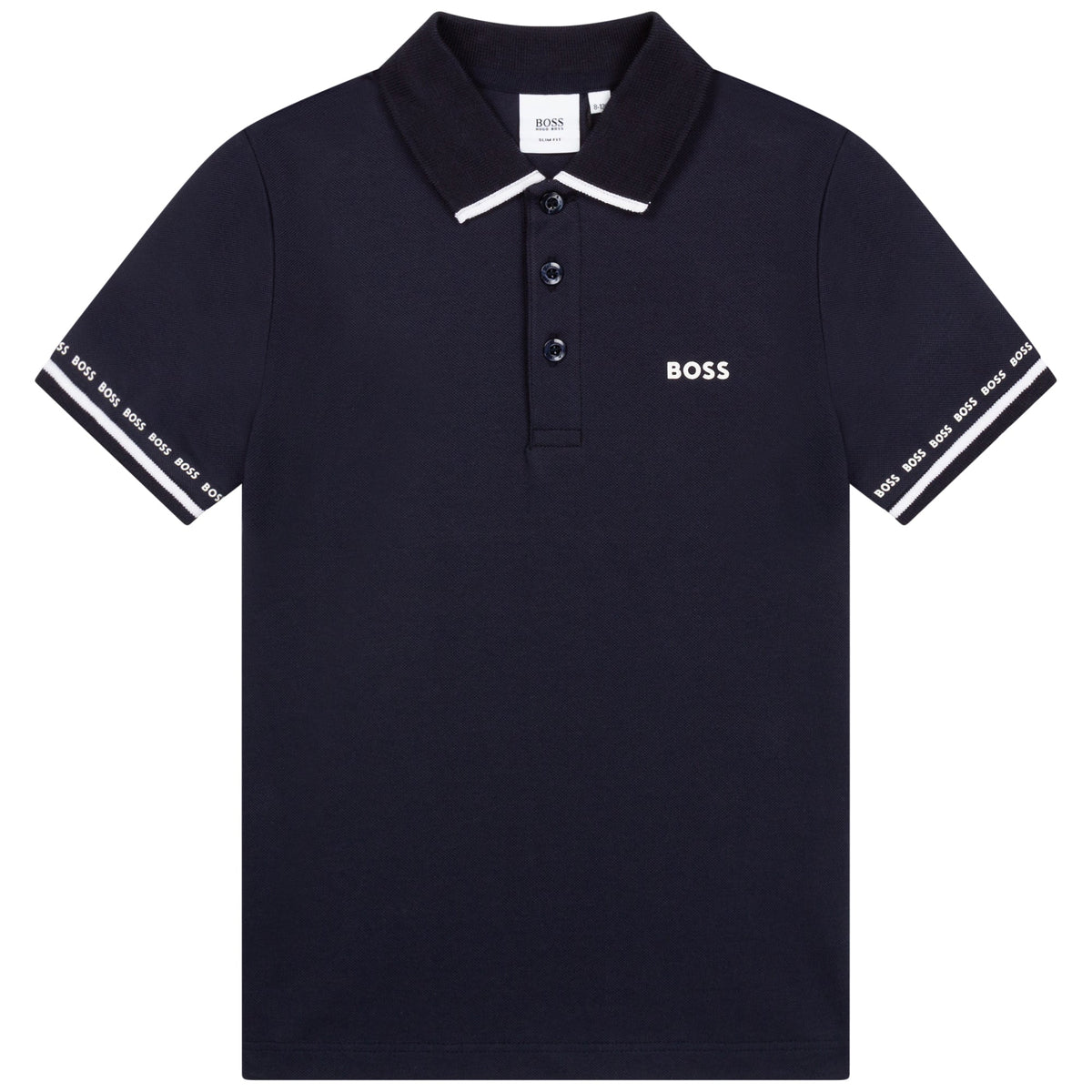 BOSS Pique Knit Polo Shirt - Navy