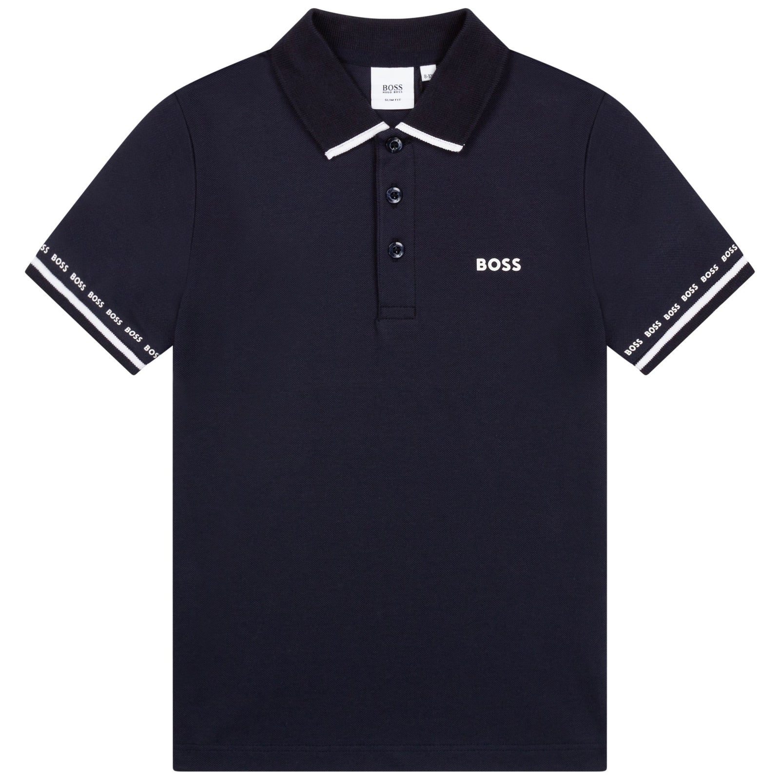 BOSS Pique Knit Polo Shirt - Navy