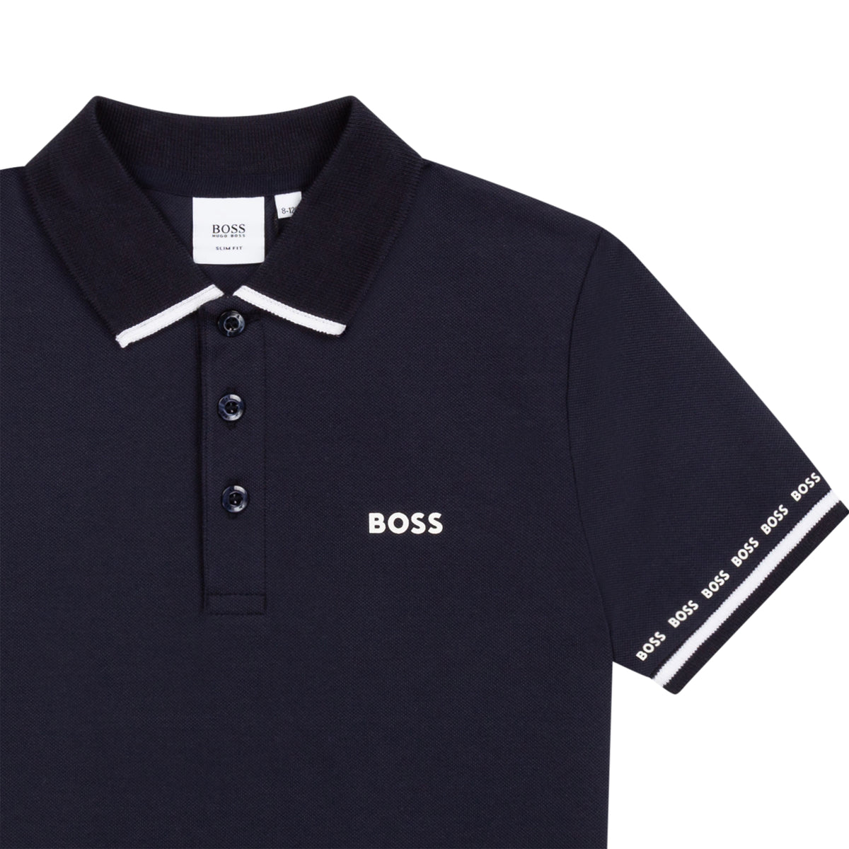 BOSS Pique Knit Polo Shirt - Navy