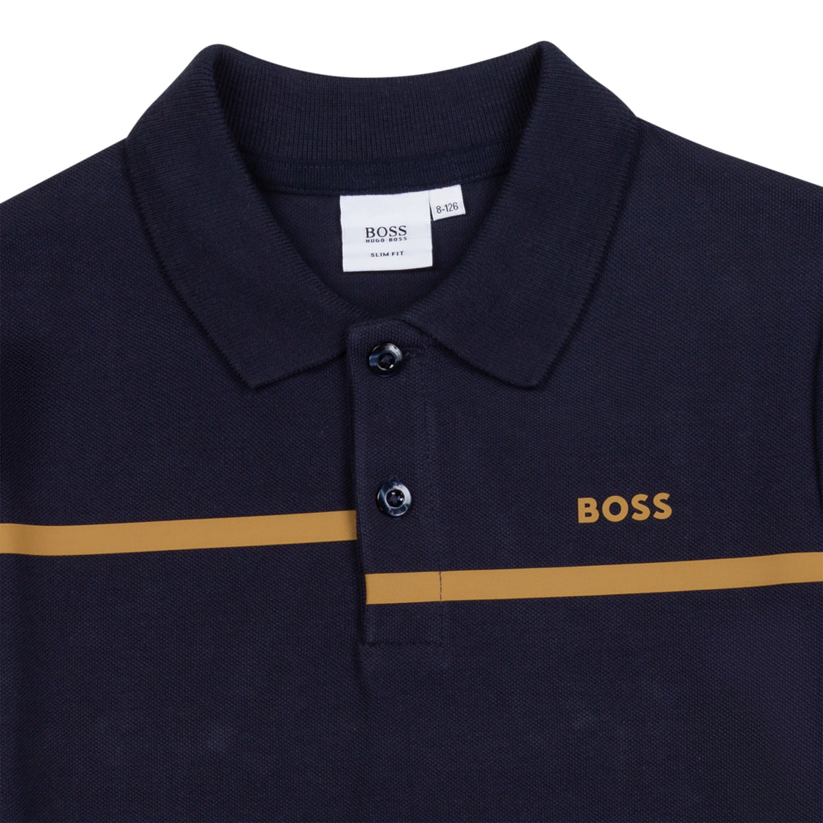 BOSS Cotton Pique Polo Shirt - Navy