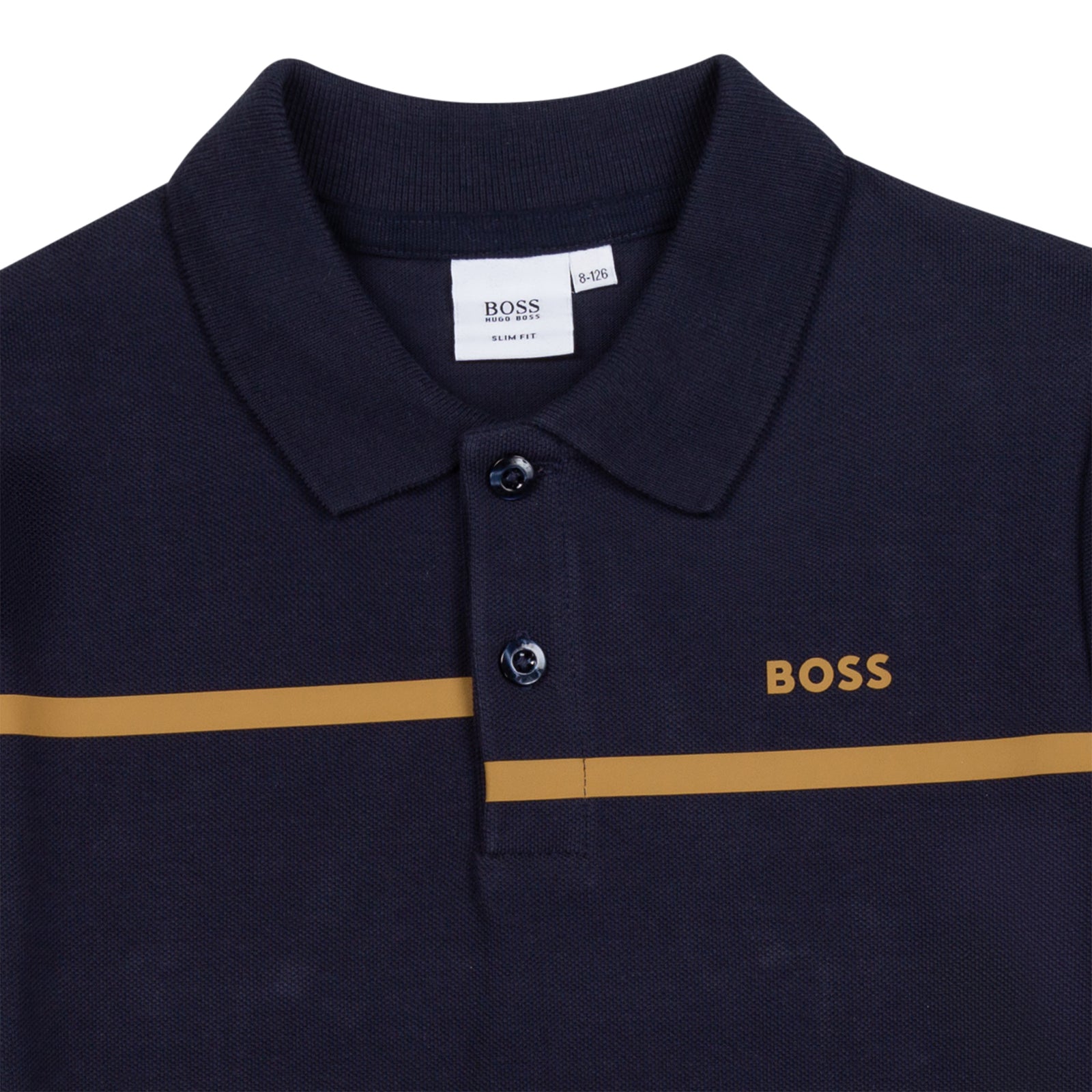 BOSS Cotton Pique Polo Shirt - Navy