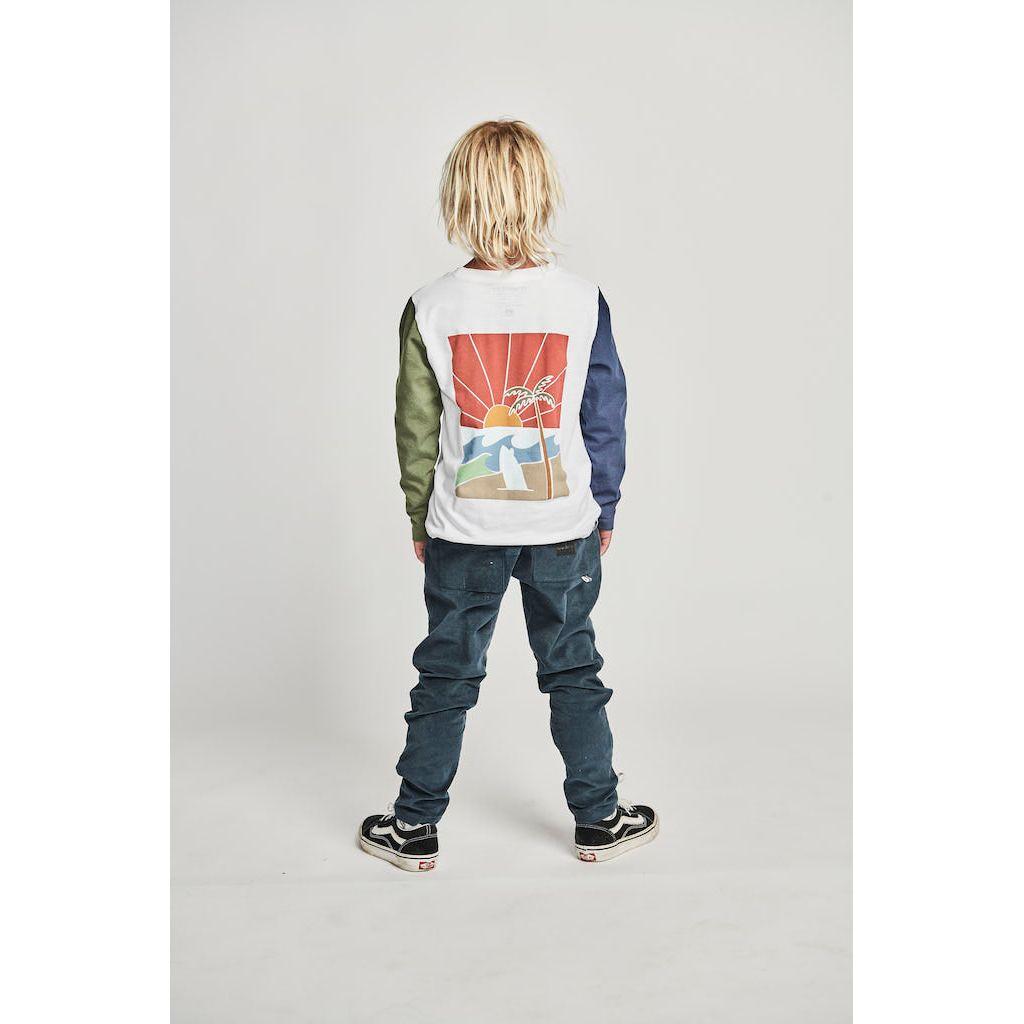 Rising Sun Ls Tee - White