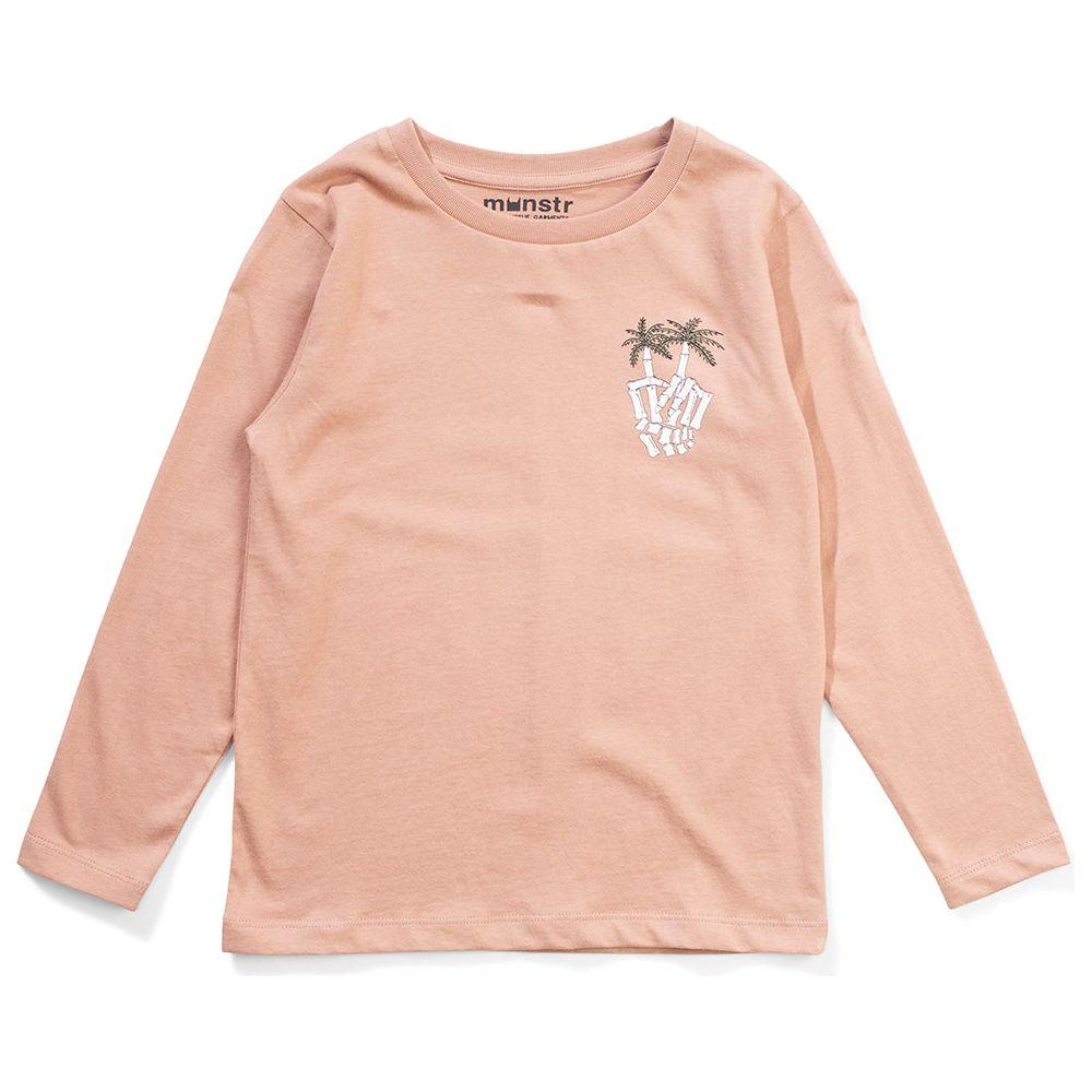 Palmbones Ls Tee - Fawn