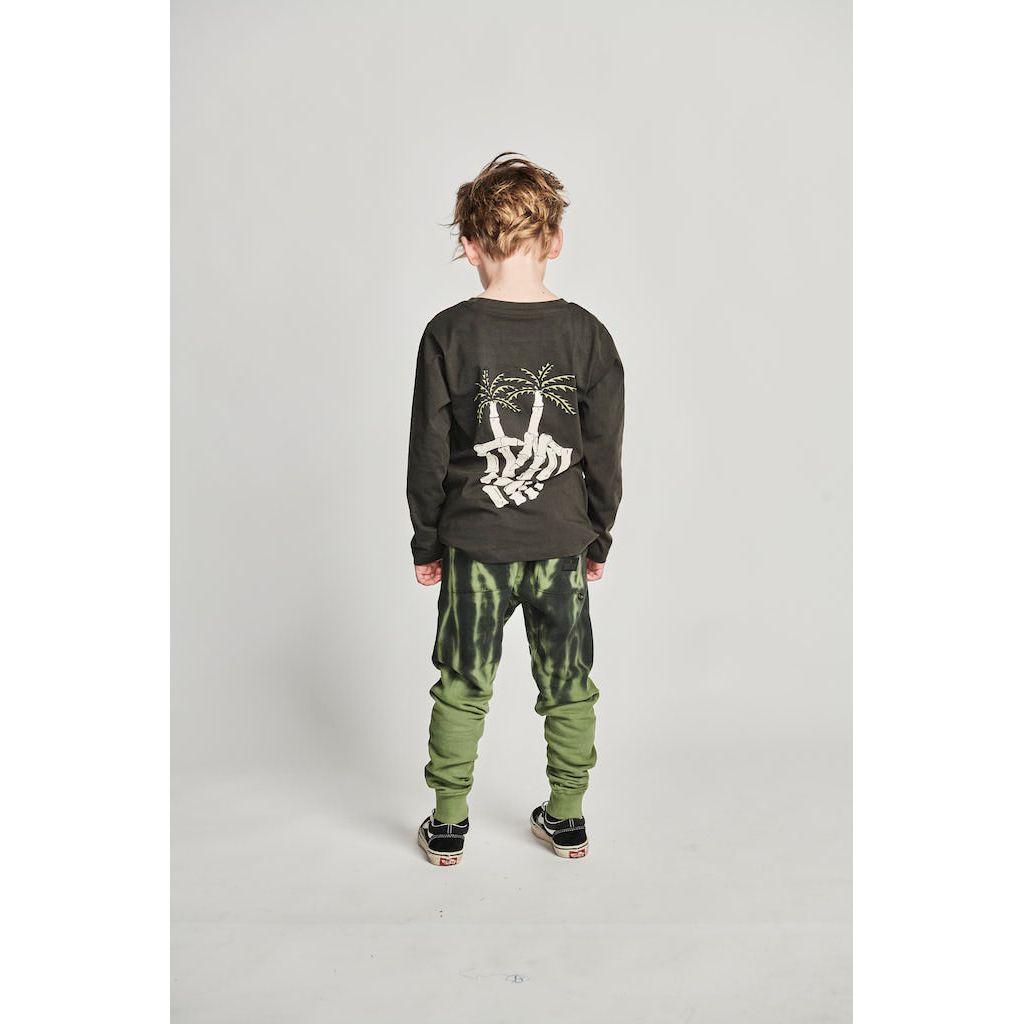Palmbones Ls Tee - Soft Black