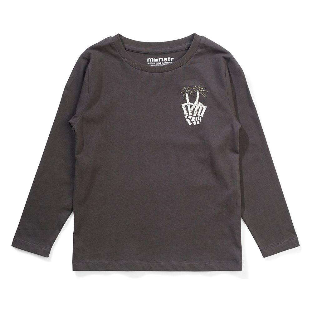 Palmbones Ls Tee - Soft Black