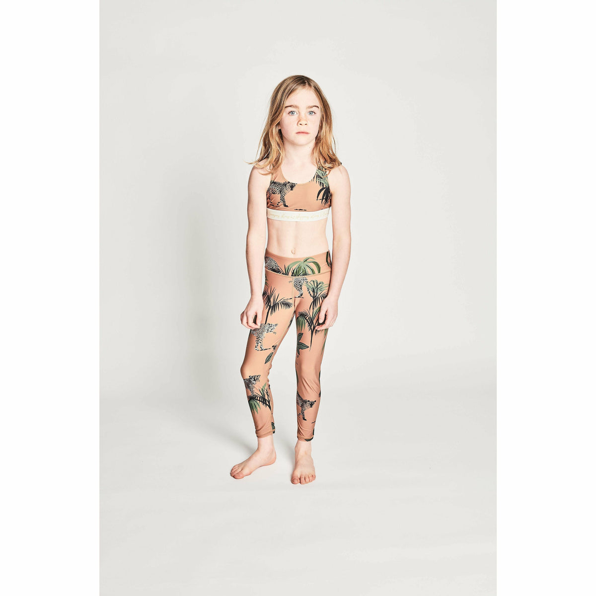 Mirage T Bar Crop Top - Palm Leopard