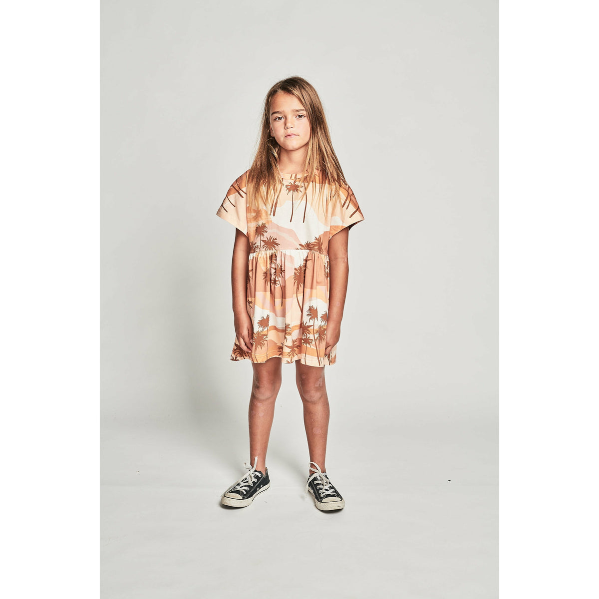 Palm Drift Dress - Rising Sun