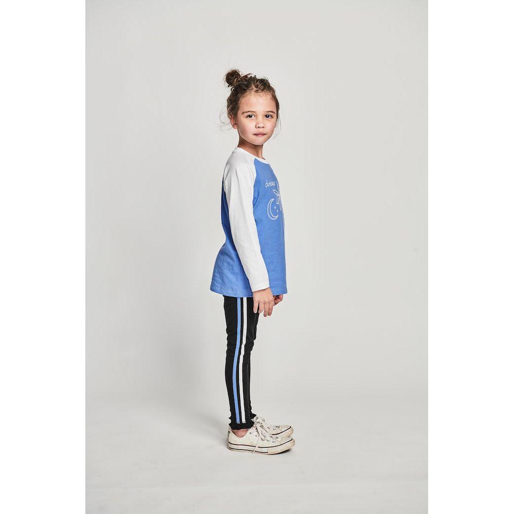 Rowie Ls Tee - Ultramarine/White