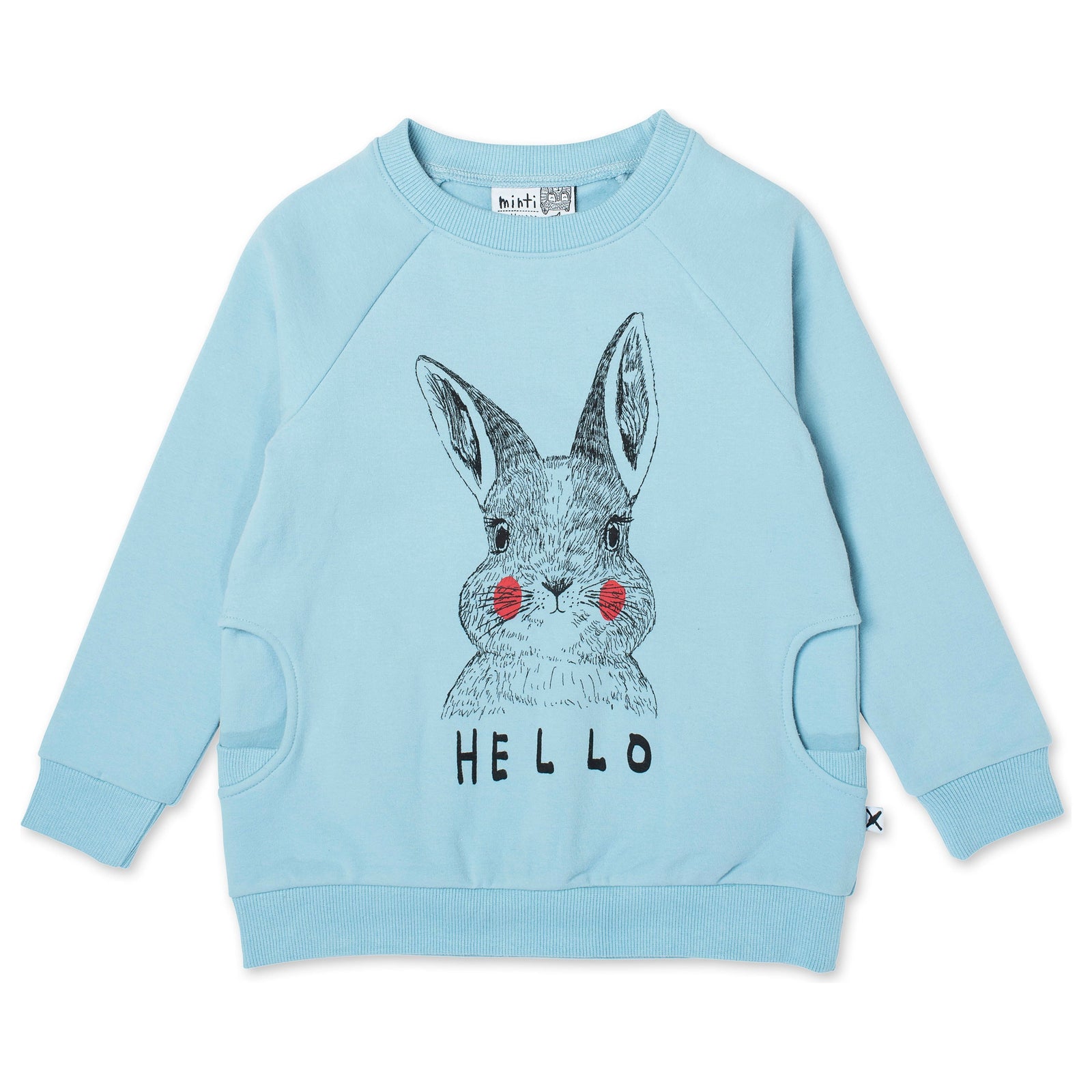 Hello Bye Bunny Bear Furry Crew - Aqua