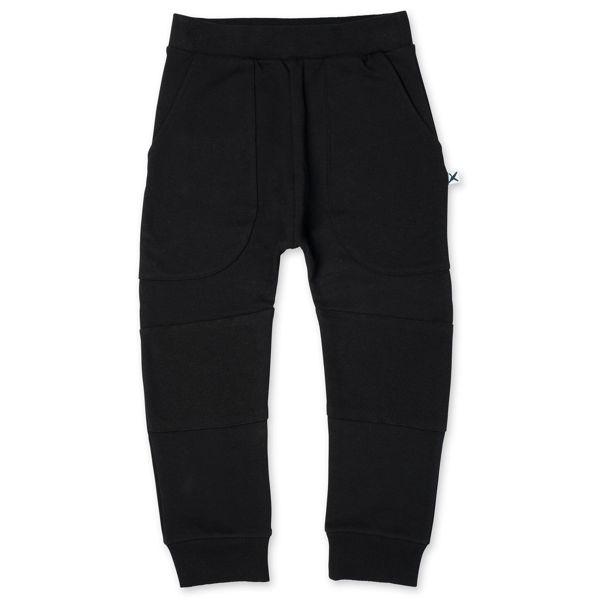 Furry Reinforced Knee Trackies - Black