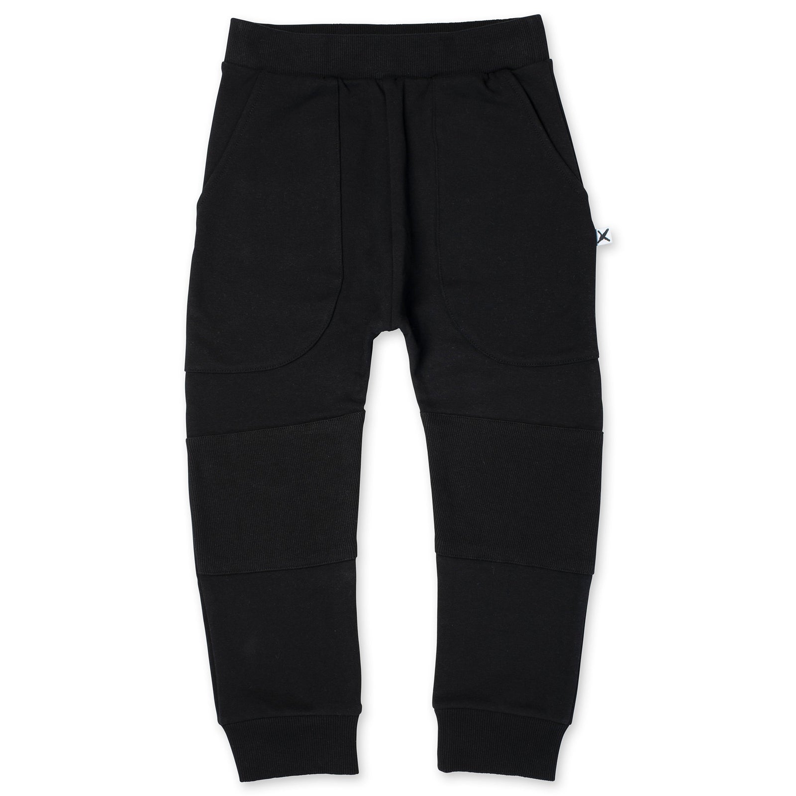 Furry Reinforced Knee Trackies - Black