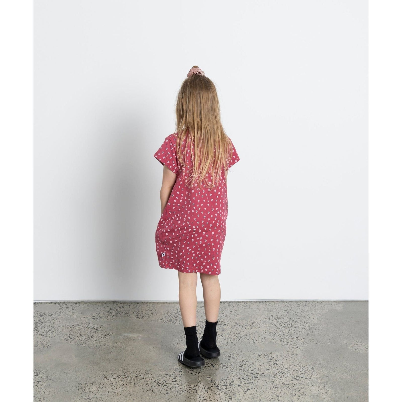 Mini Hearts Dress - Rose