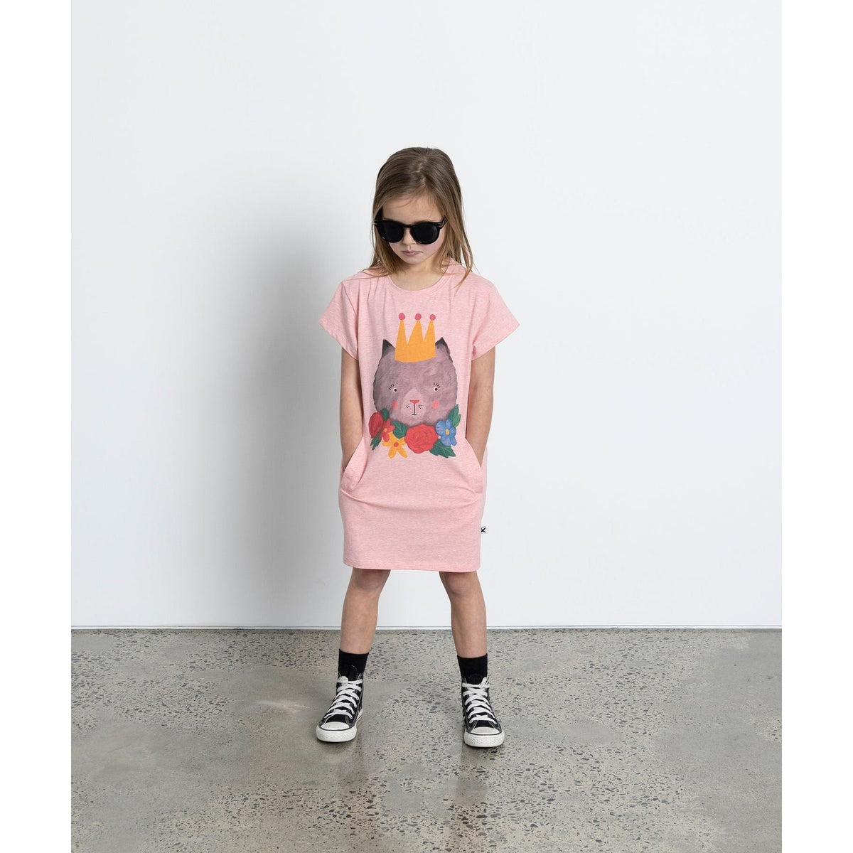 Tropical Kitty Dress - Strawberry Marle