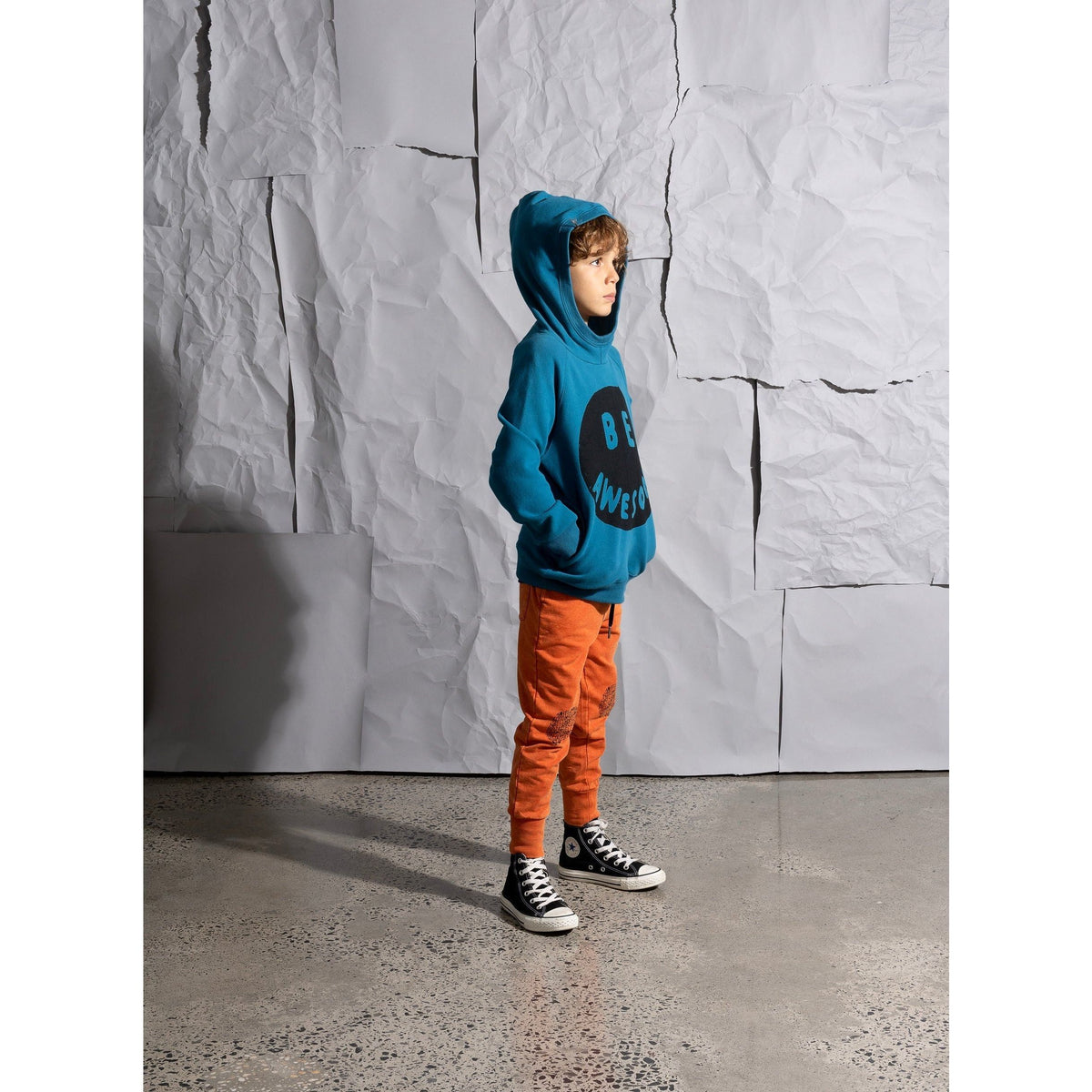 Be Awesome Furry Hood - Teal