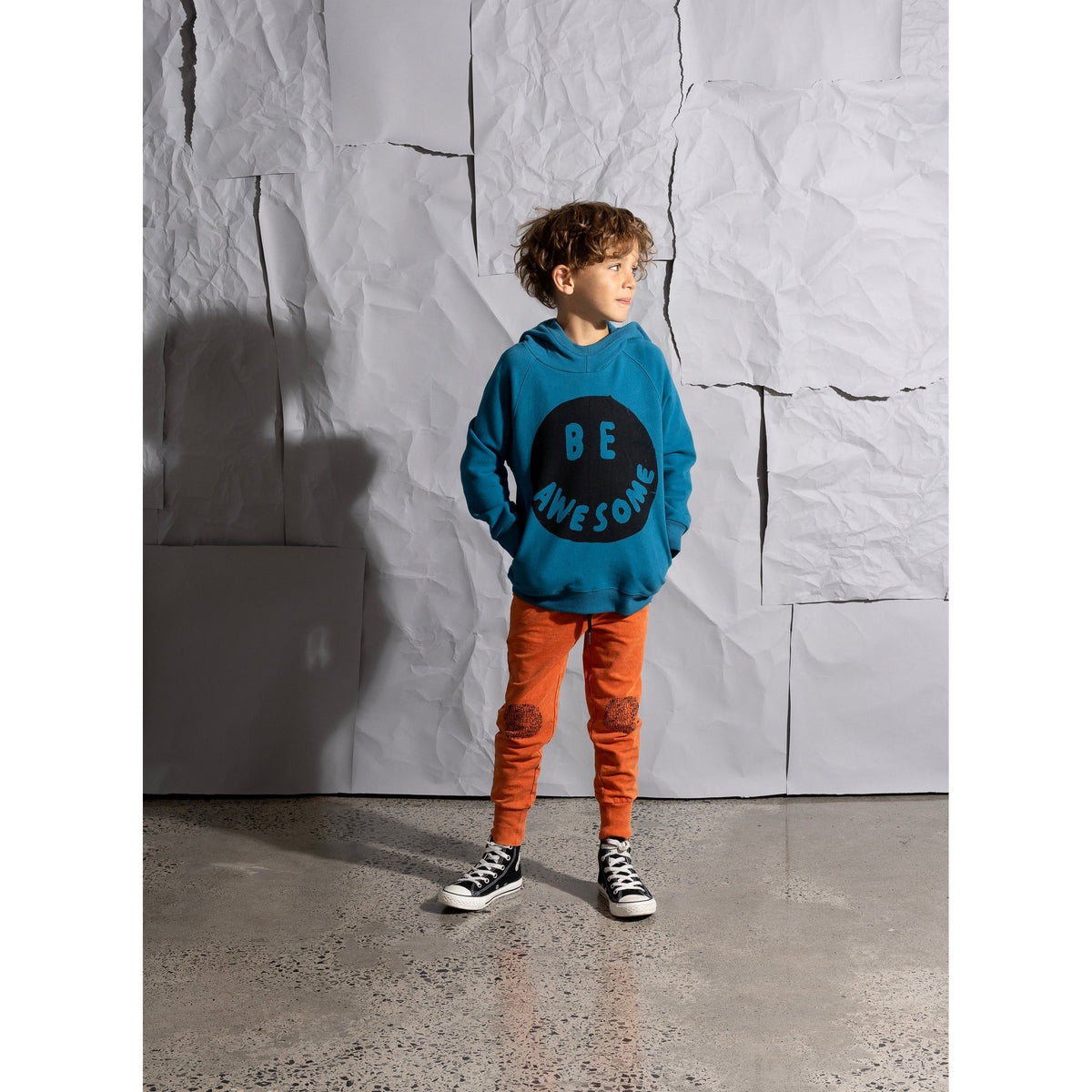 Be Awesome Furry Hood - Teal