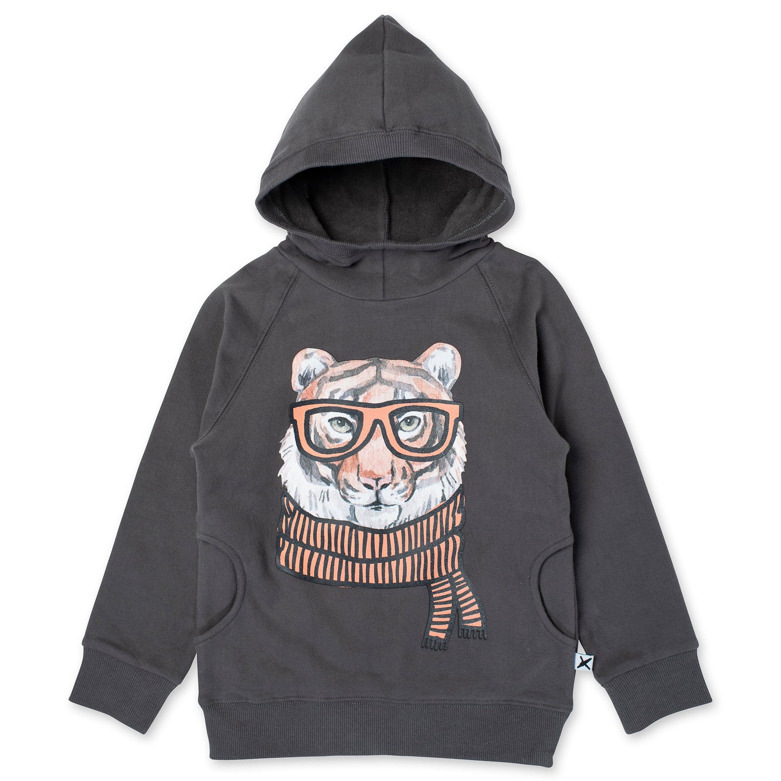Tiger In Disguise Furry Hood - Dark Grey