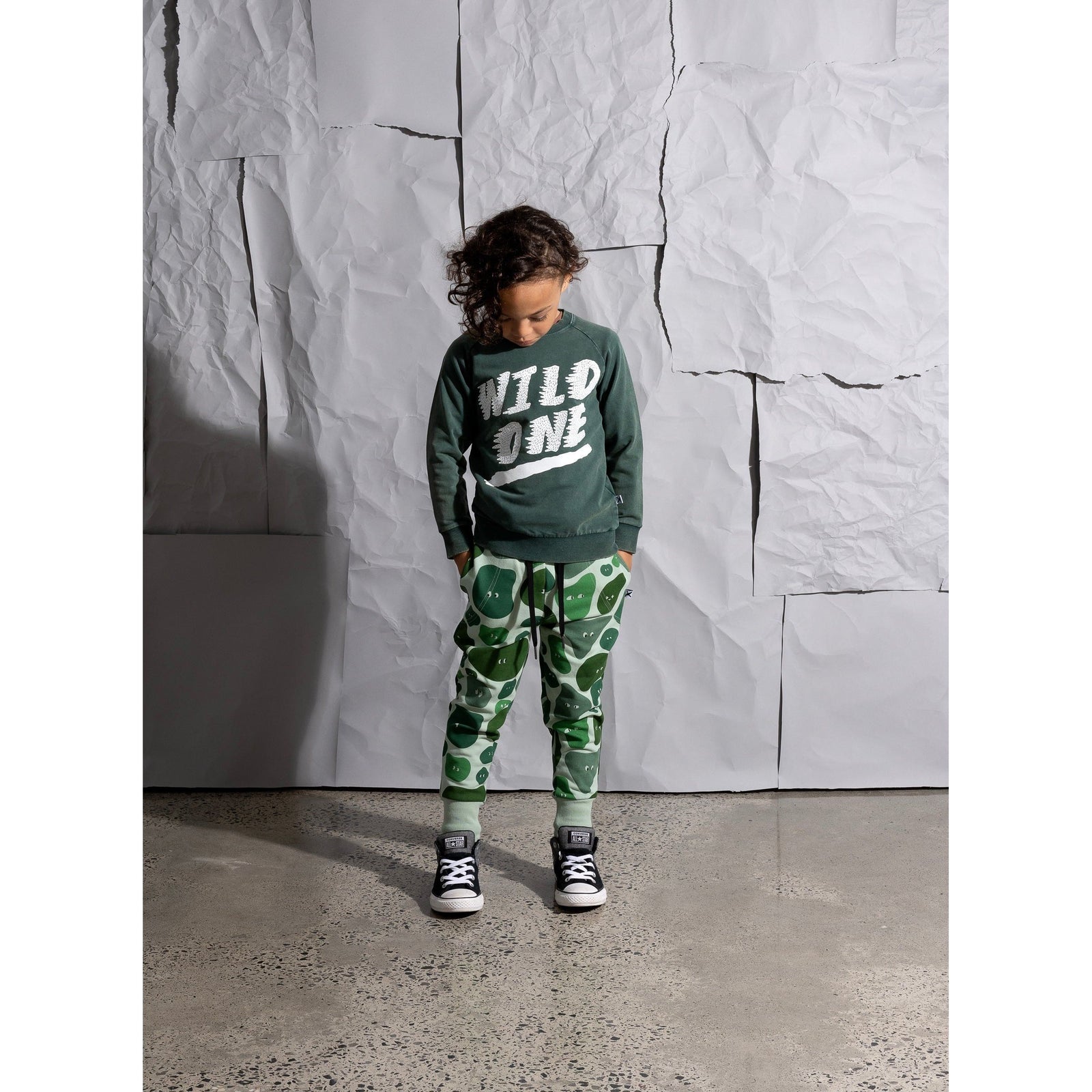 Sneaky Camo Furry Trackies - Mint