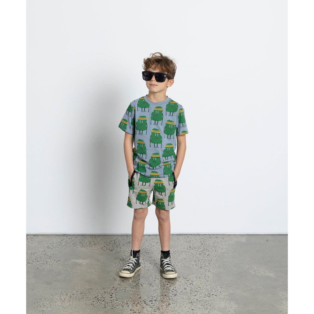 Sporty Blob Short - Grey Marle