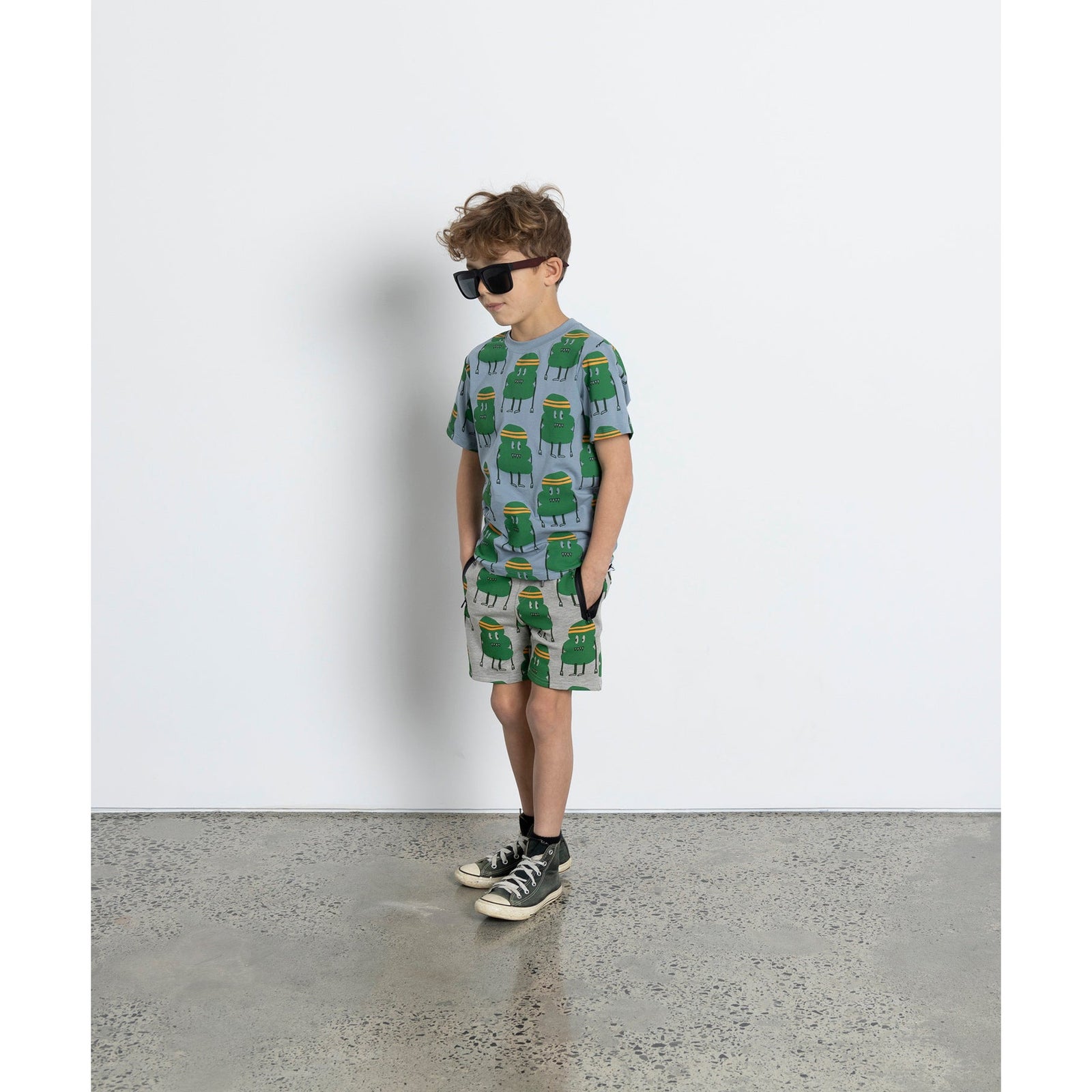 Sporty Blob Short - Grey Marle