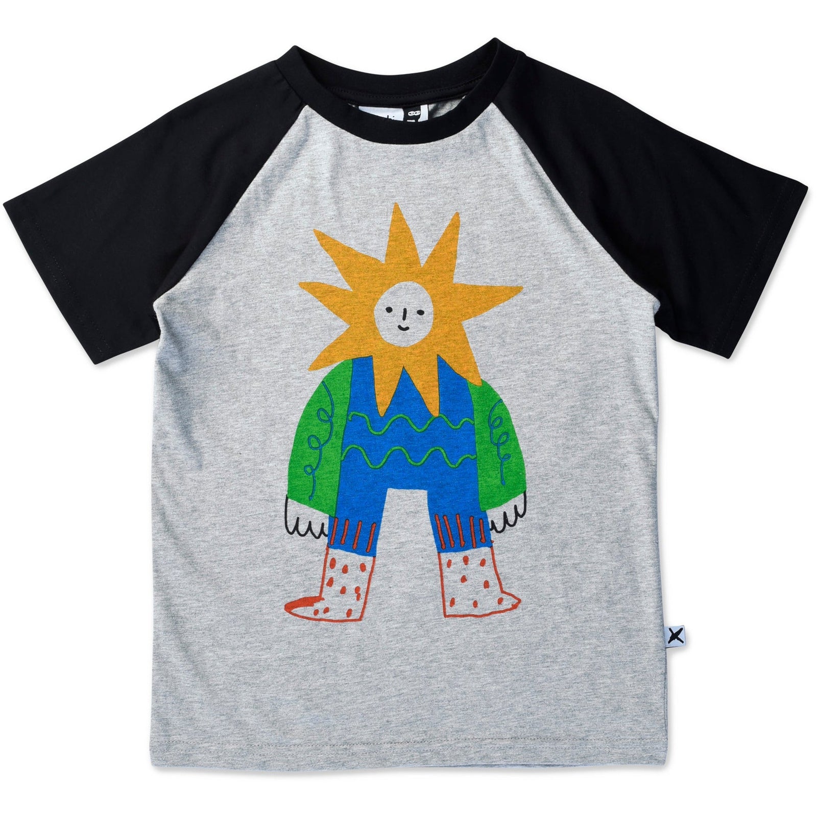 Mr Sun Tee - Grey Marle/Black