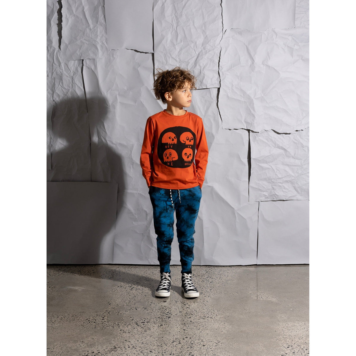 Friendly Skulls Tee - Rust