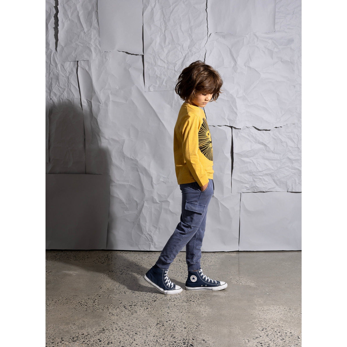 Lion Circle Tee - Mustard Marle