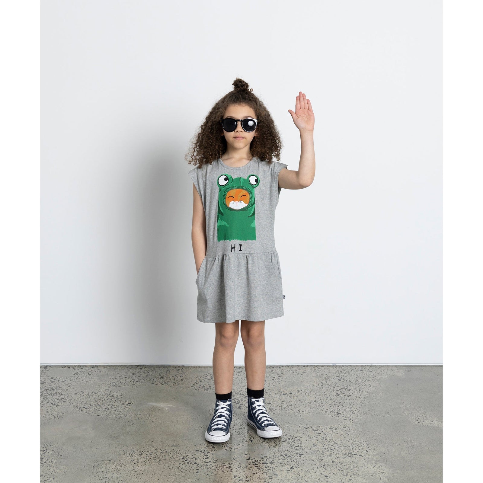 Pets In Disguise Dress - Grey Marle