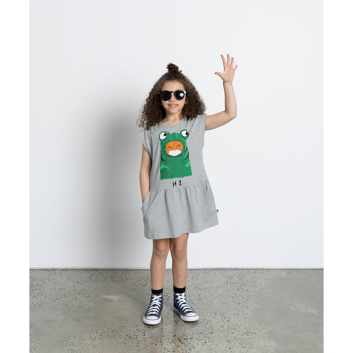 Pets In Disguise Dress - Grey Marle