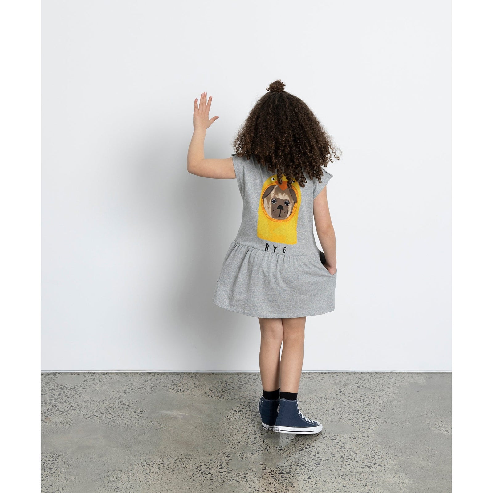 Pets In Disguise Dress - Grey Marle
