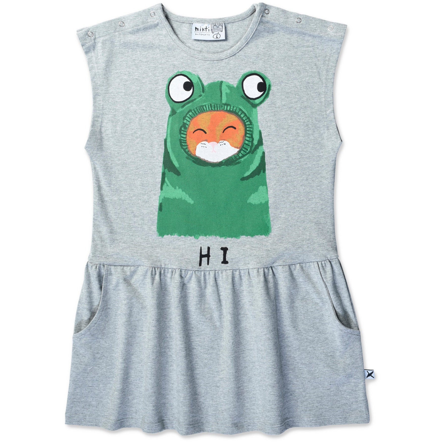 Pets In Disguise Dress - Grey Marle