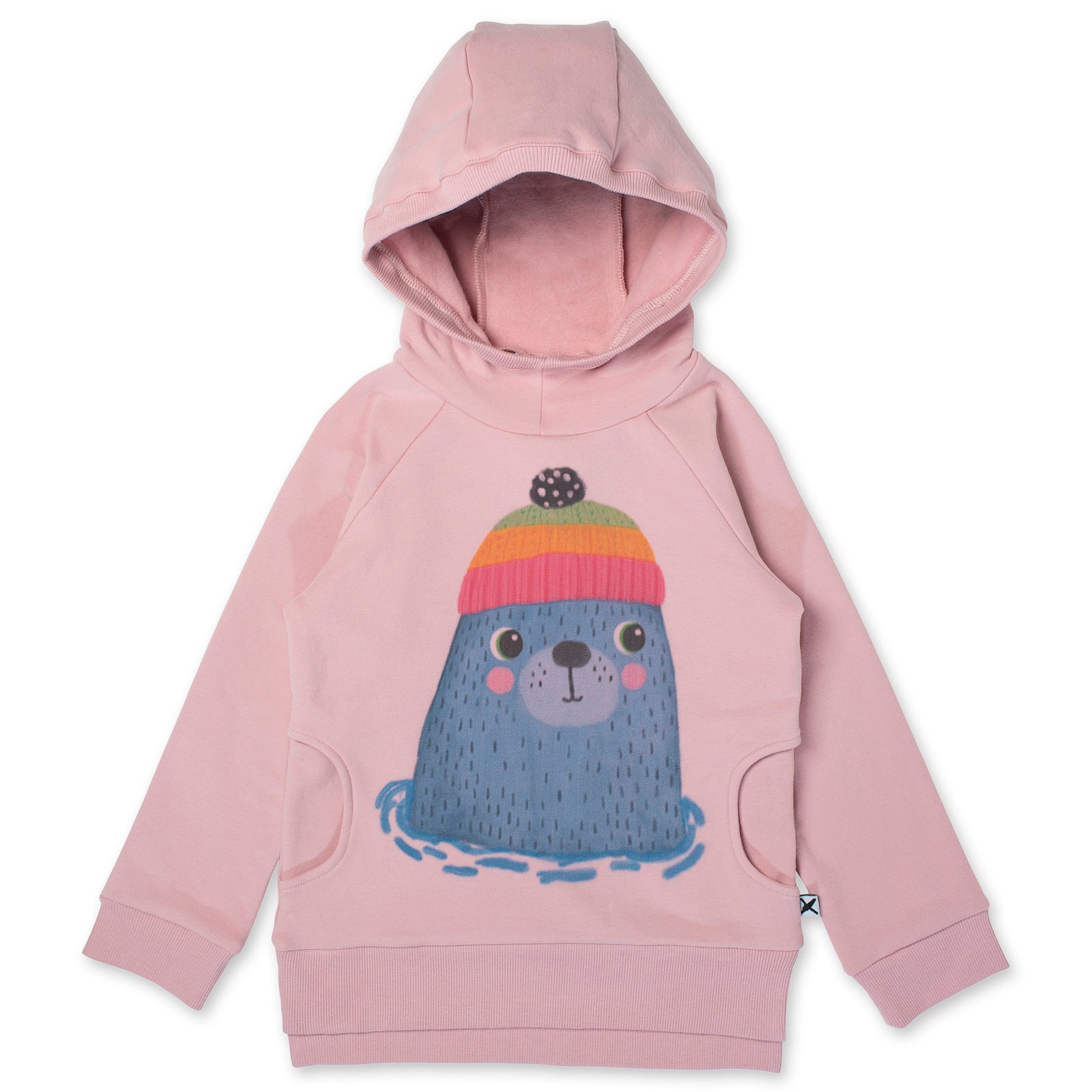 Cosy Seal Furry Hood - Muted Pink