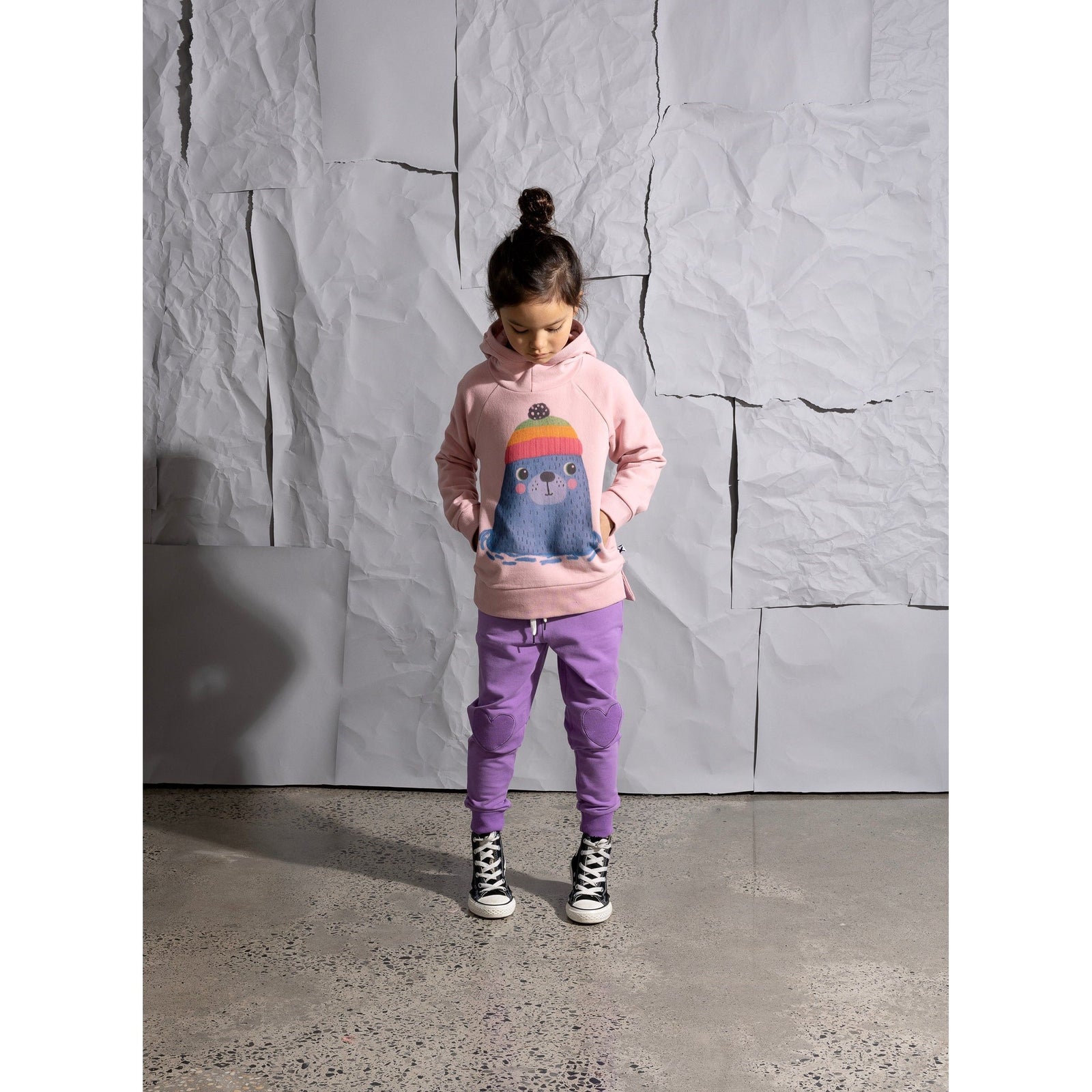 Cosy Seal Furry Hood - Muted Pink