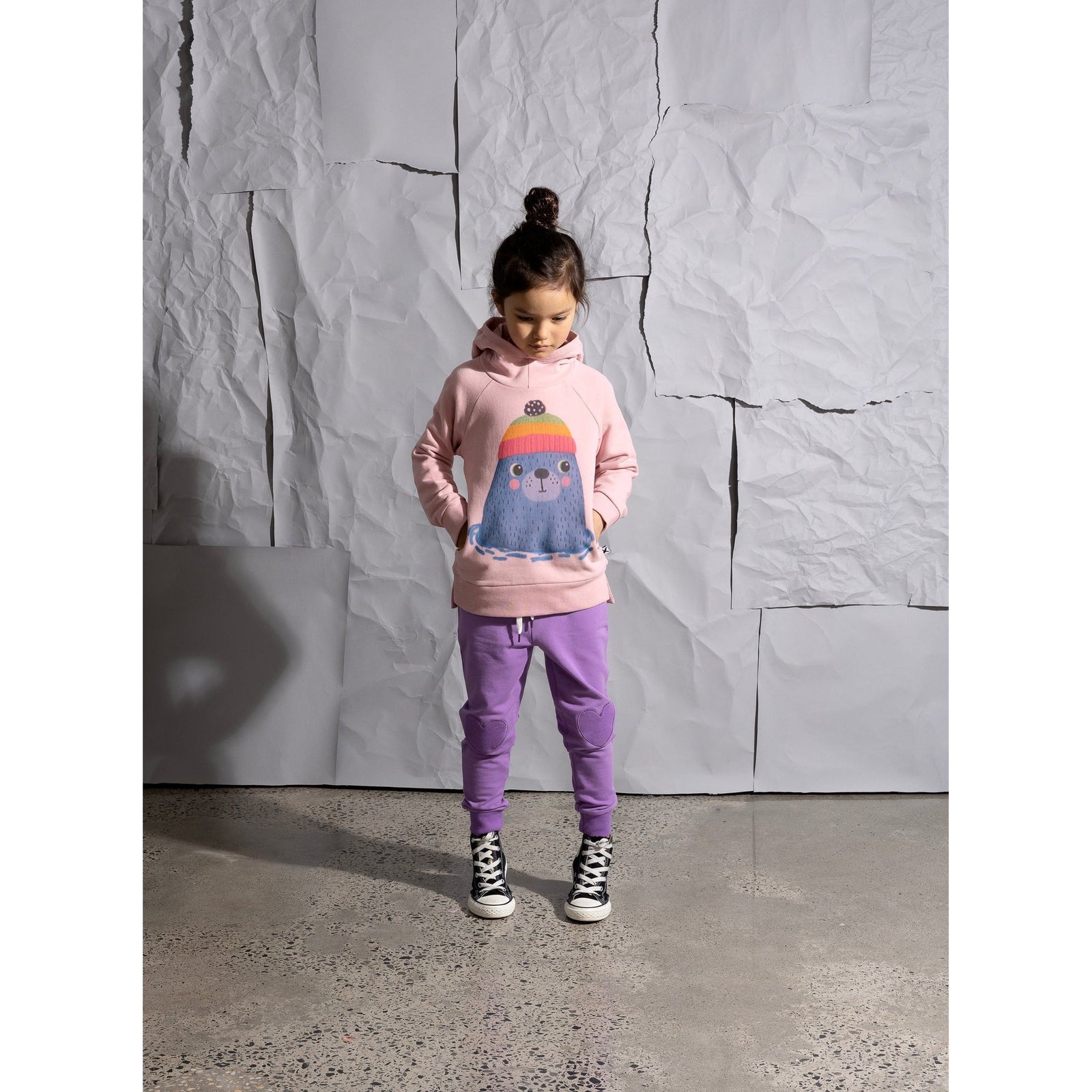 Cosy Seal Furry Hood - Muted Pink