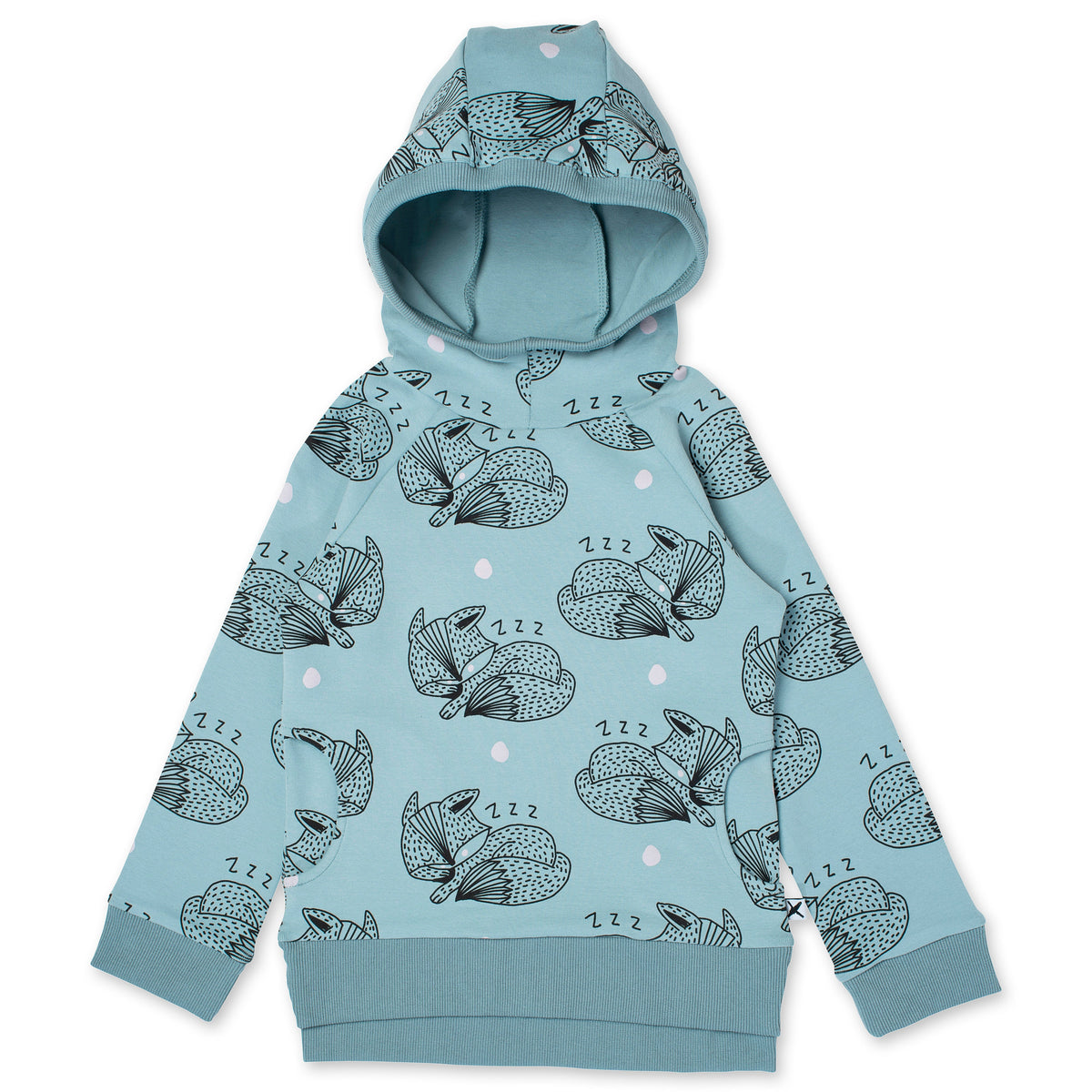 Sleepy Fox Hood - Muted Green