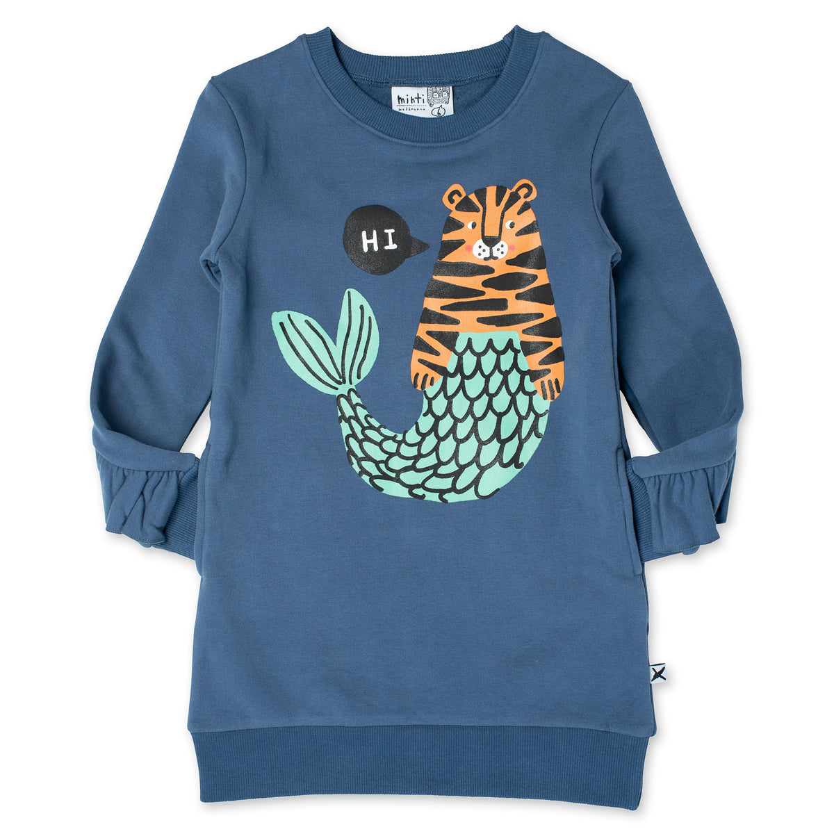 Mer- Cats Furry Dress - Navy