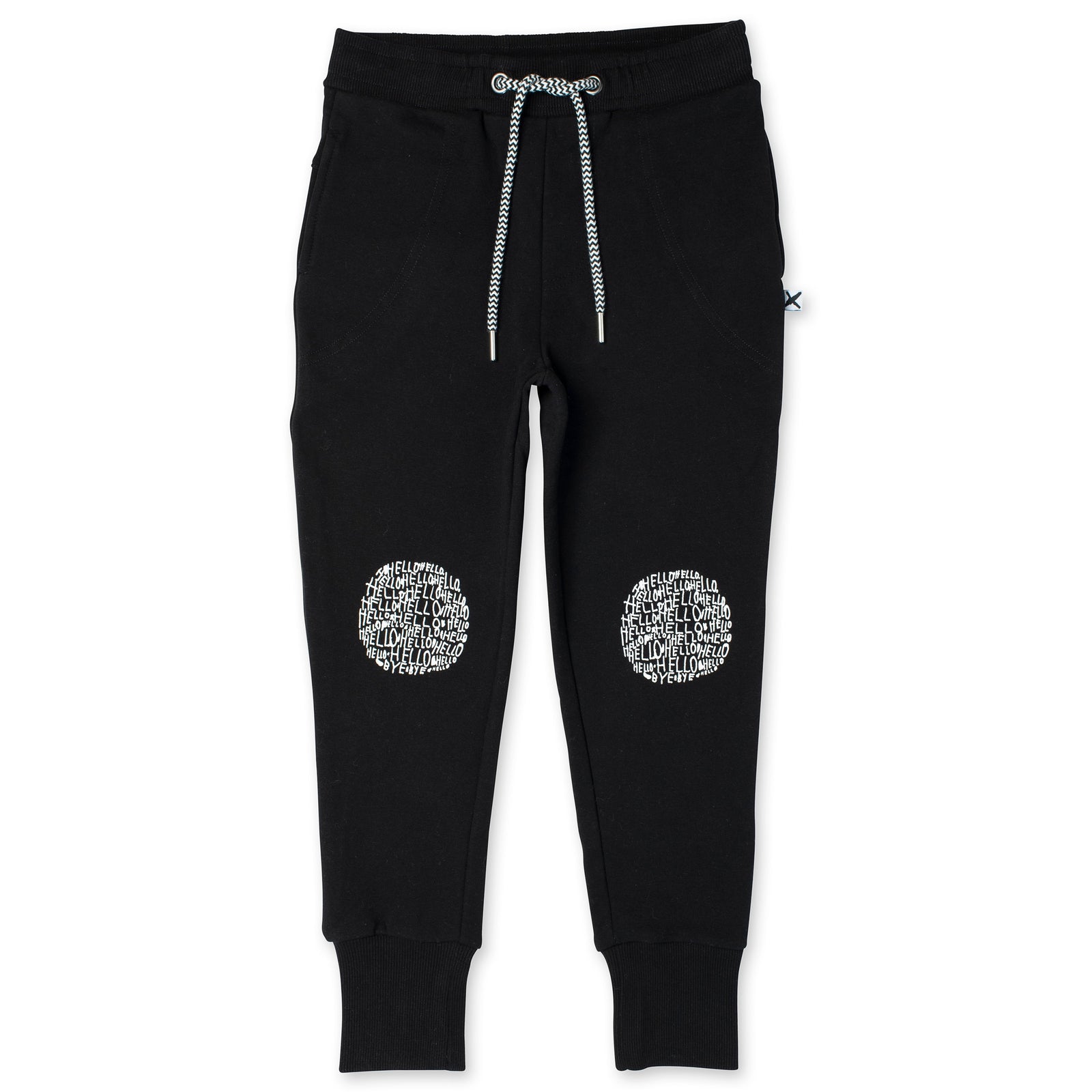 Hello Circle Furry Trackies - Black