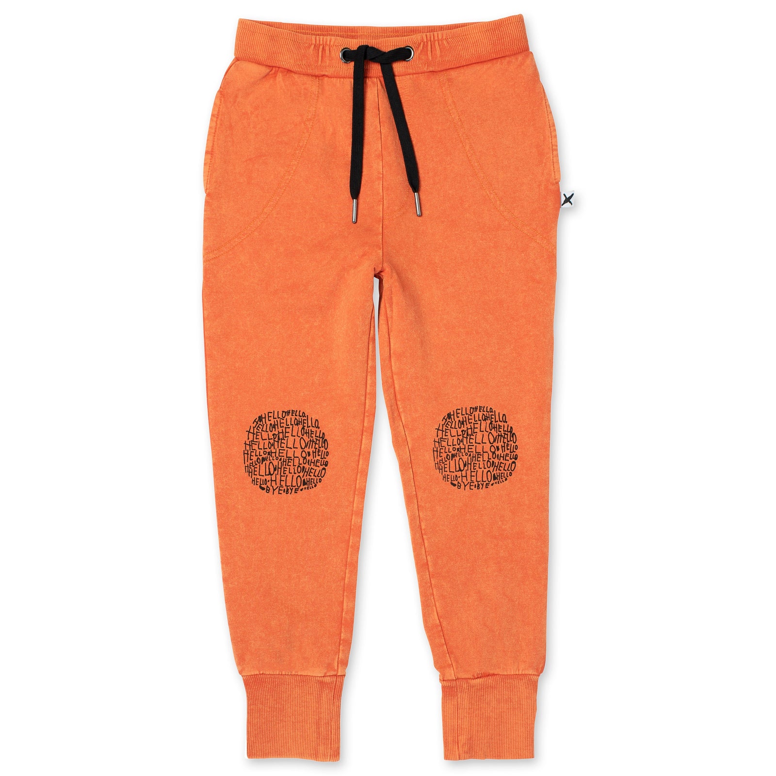 Hello Circle Furry Trackies - Orange Wash