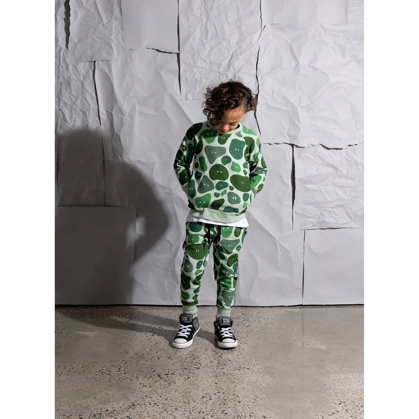Sneaky Camo Furry Trackies - Mint