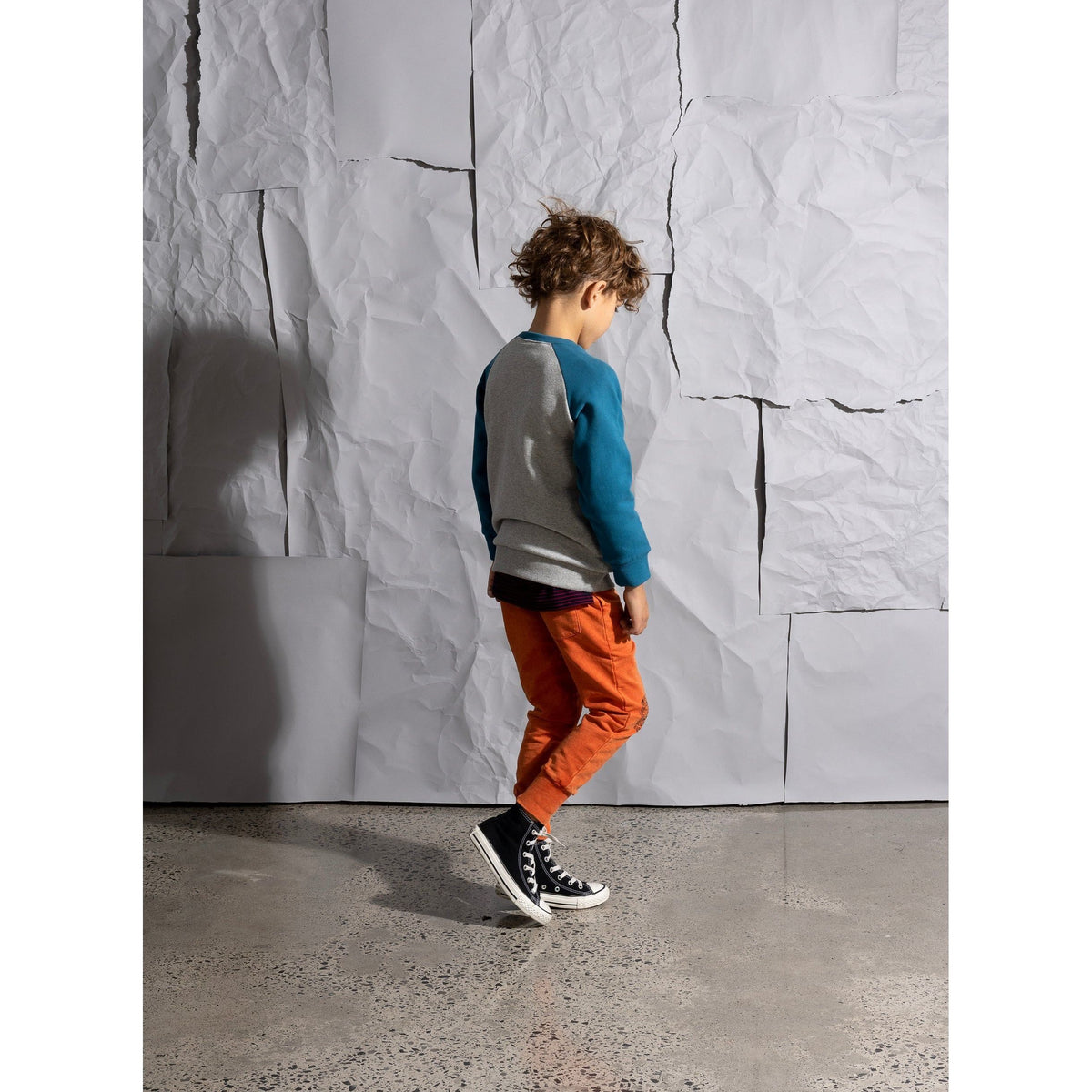 Toasty Puffin Furry Crew - Grey Marle/Teal