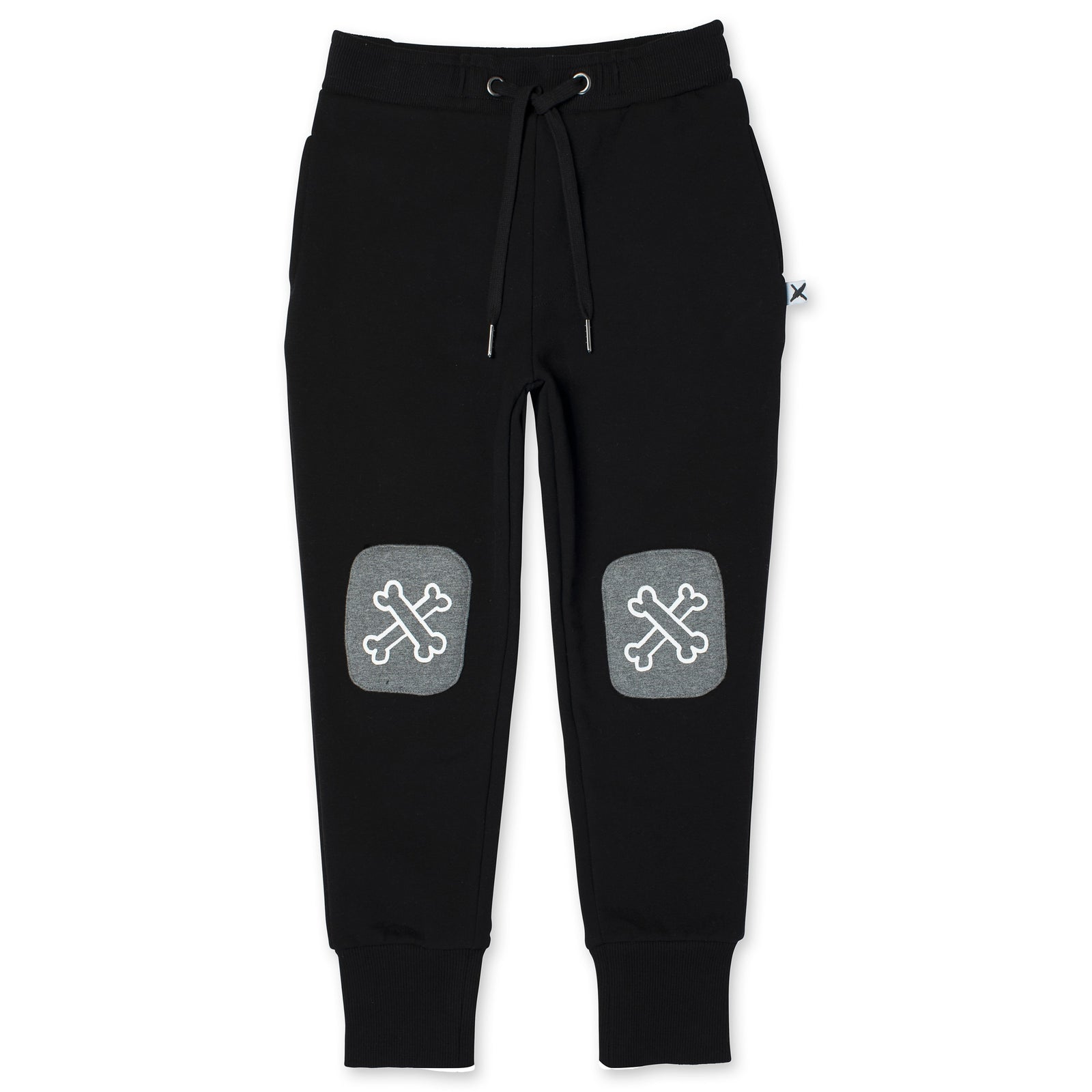 Bones Furry Patch Trackies - Black/Charcoal