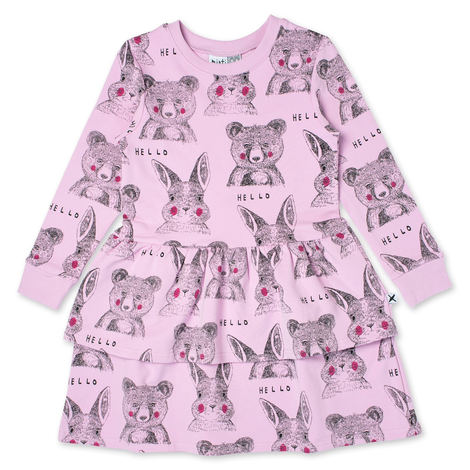 Bunny Bear Party Dress - Violet