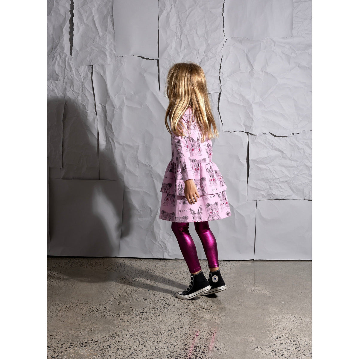 Bunny Bear Party Dress - Violet