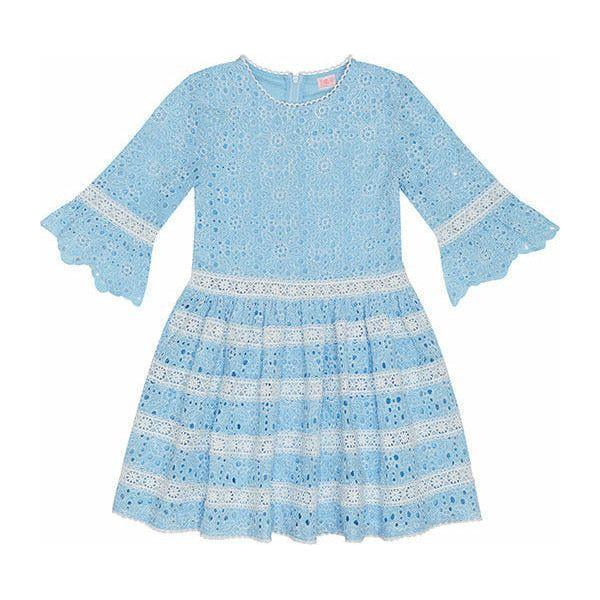Ella Embroidered Dress - Sky Blue